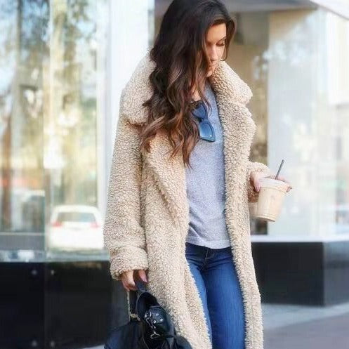 Women's Fleece Jacket | For Winter | Size S-3XL | Apricot, Black, Dark Grey, Army Green, Chocolate, Camel