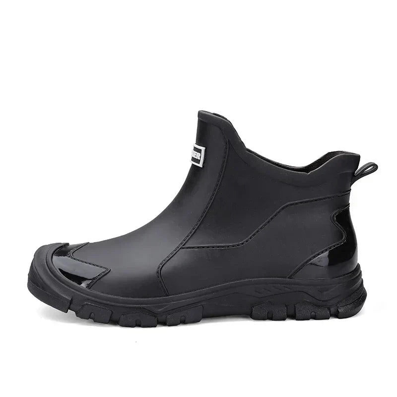 Women's Waterproof Knee High Rain Boots | Supportive Sole with Smooth Clean Profile | Size 6-10.5, Black or Beige