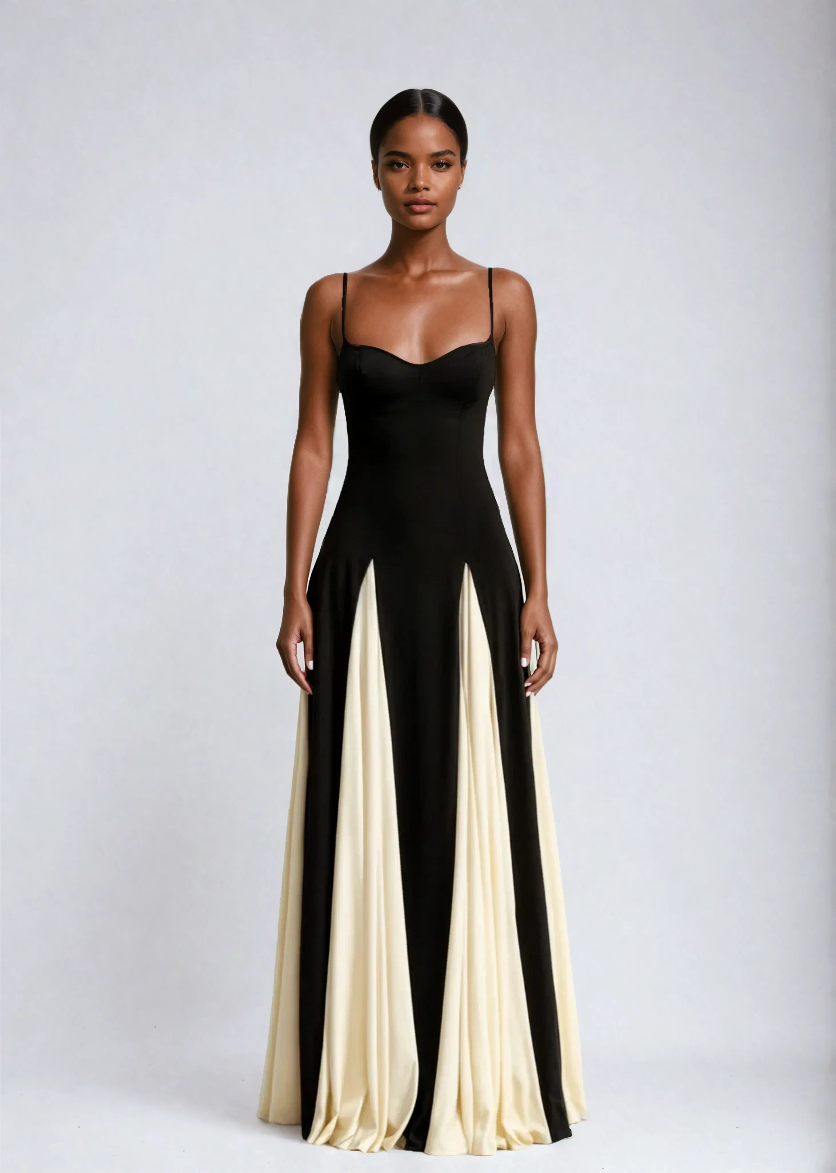 Elegant Maxi Dress with Draped Silhouette