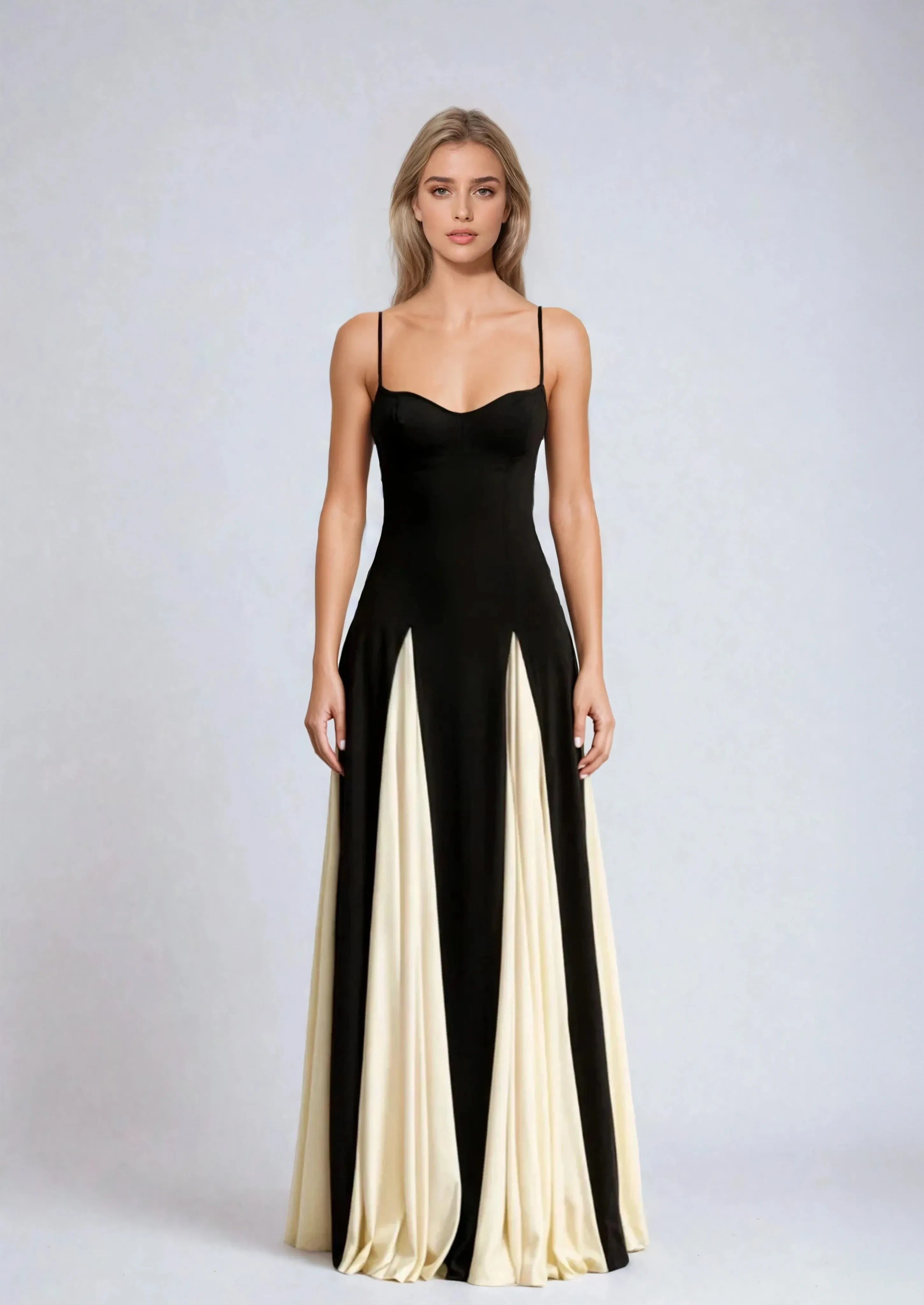 Elegant Maxi Dress with Draped Silhouette
