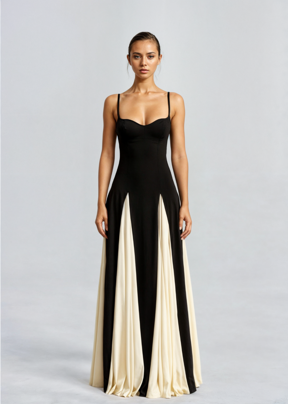 Elegant Maxi Dress with Draped Silhouette