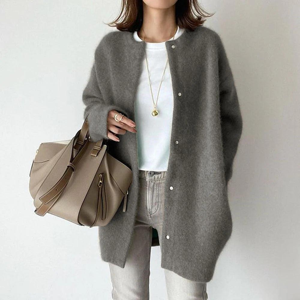 Women's Relaxed Fit Winter Coat with Pockets | Warm Hip-Length Outerwear for Easy Layering | Size XS-2XL