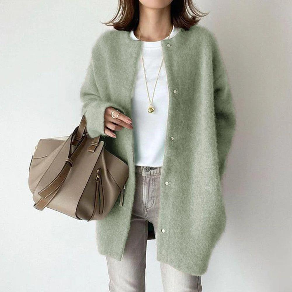 Women's Relaxed Fit Winter Coat with Pockets | Warm Hip-Length Outerwear for Easy Layering | Size XS-2XL