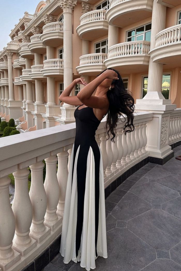 Women's Panelled Maxi Dress with a Defined Waist | Floor-Length Wedding Guest Gown, Clean Seams | Size XS-XL, White