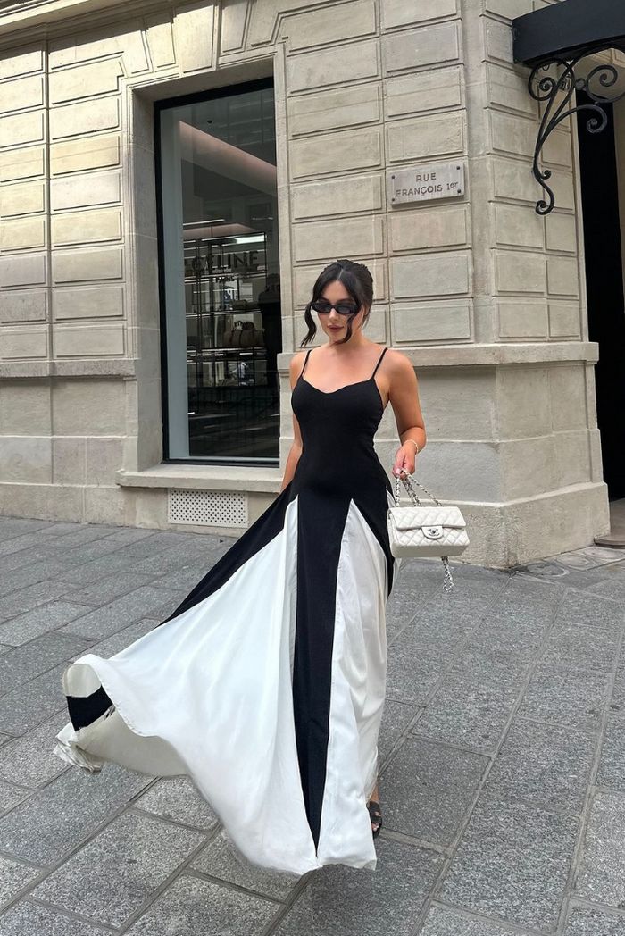 Women's Panelled Maxi Dress with a Defined Waist | Floor-Length Wedding Guest Gown, Clean Seams | Size XS-XL, White