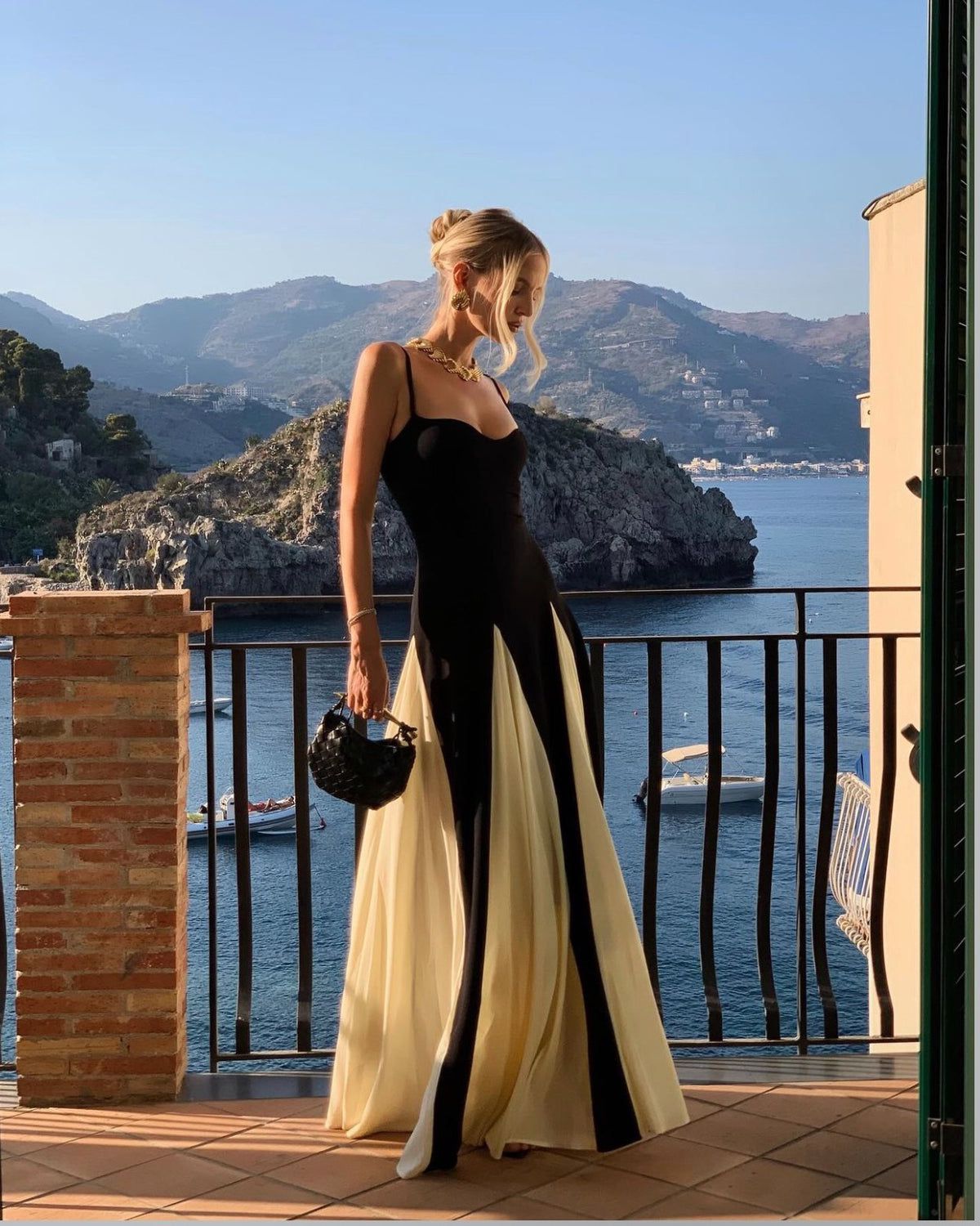 Women's Panelled Maxi Dress with a Defined Waist | Floor-Length Wedding Guest Gown, Clean Seams | Size XS-XL, White
