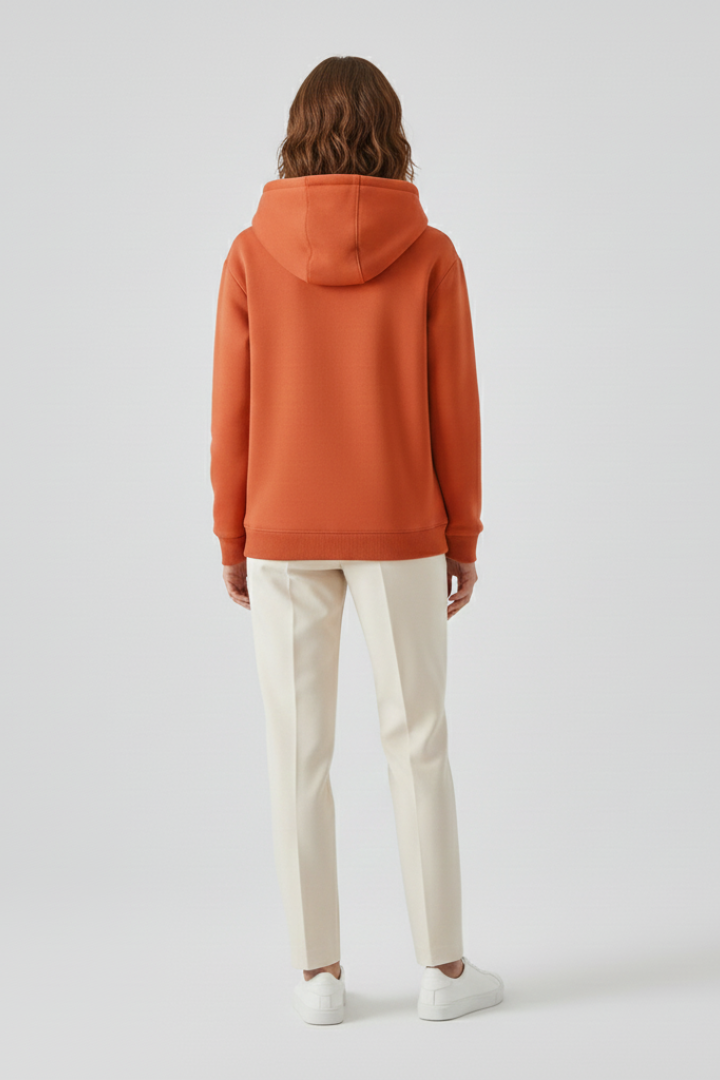 Women's Sherpa Lined Pullover Hoodie with Drawstring and Kangaroo Pocket | Winter Sweatshirt with Ribbed Cuffs | Size XS-3XL