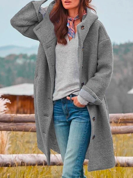Women's Blazer with Check Pattern and Button Front | For Winter | Size S-3XL | Green, Blue, Grey, Pink, Black