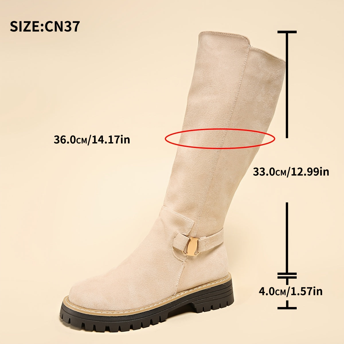 Women's Faux Suede Knee High Boots | Low Block Heel, Lug Sole and Side Zip for Cold Days | Size 5.5-10.5, 3 Colors