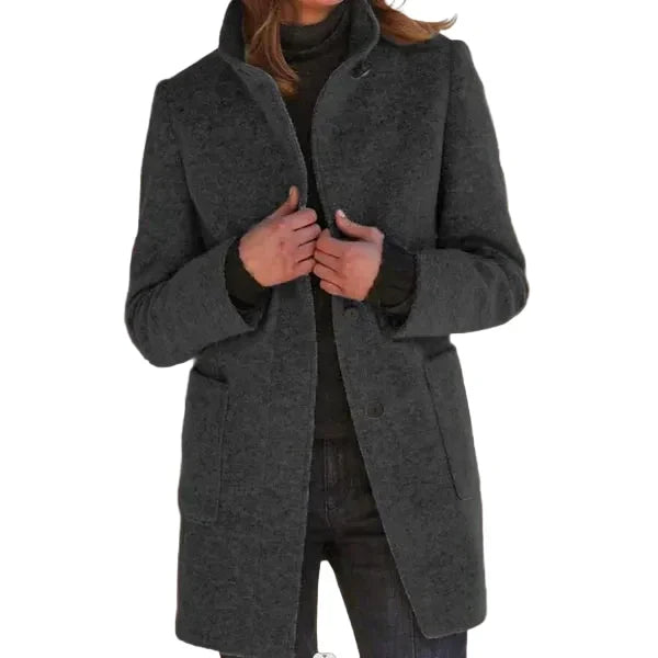 Women's Structured Winter Coat with a Tailored Cut | Warm Soft Interior and Fluid Drape | Size S-6XL, 11 Colors