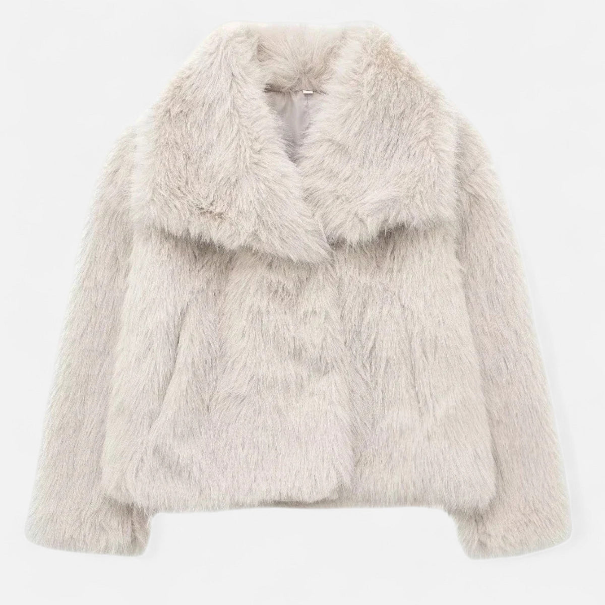 Women's Long Wrap Coat with Collar and Button Front | Relaxed Tailored Fit, Set-In Pockets, Winter Outerwear | Size XS-L