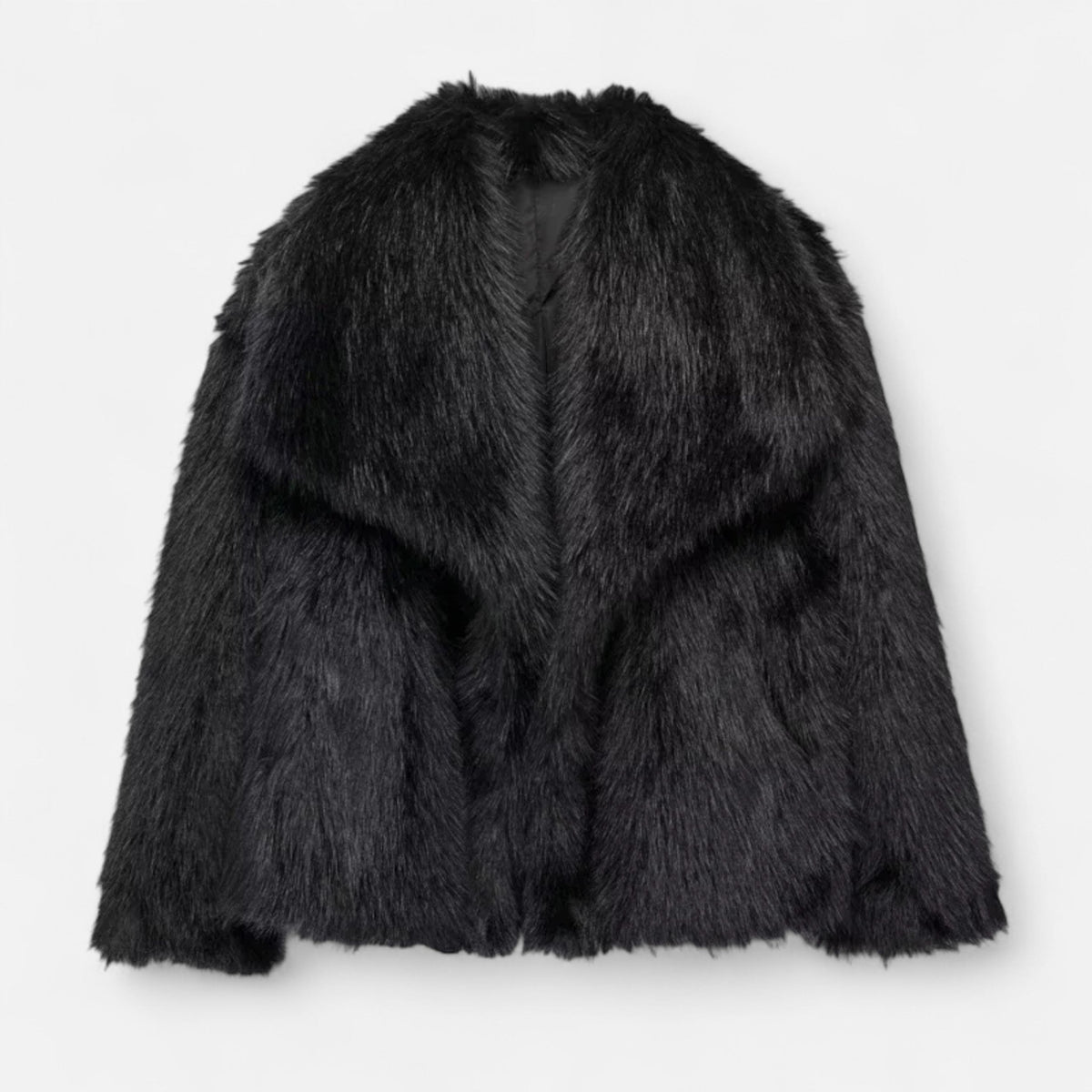 Women's Long Wrap Coat with Collar and Button Front | Relaxed Tailored Fit, Set-In Pockets, Winter Outerwear | Size XS-L