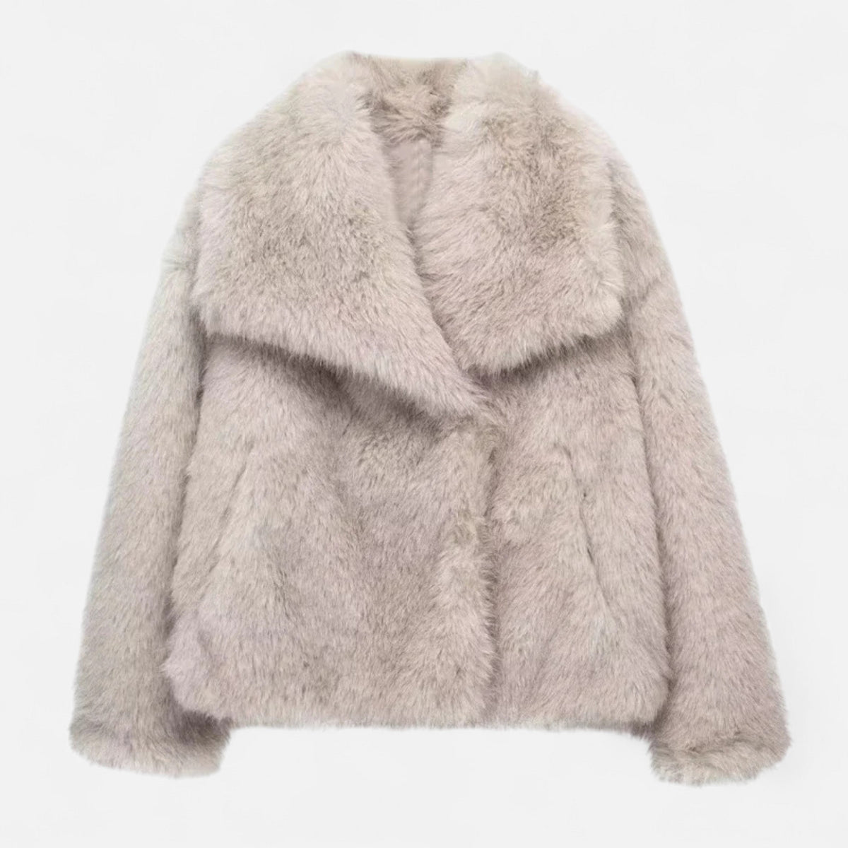 Women's Long Wrap Coat with Collar and Button Front | Relaxed Tailored Fit, Set-In Pockets, Winter Outerwear | Size XS-L
