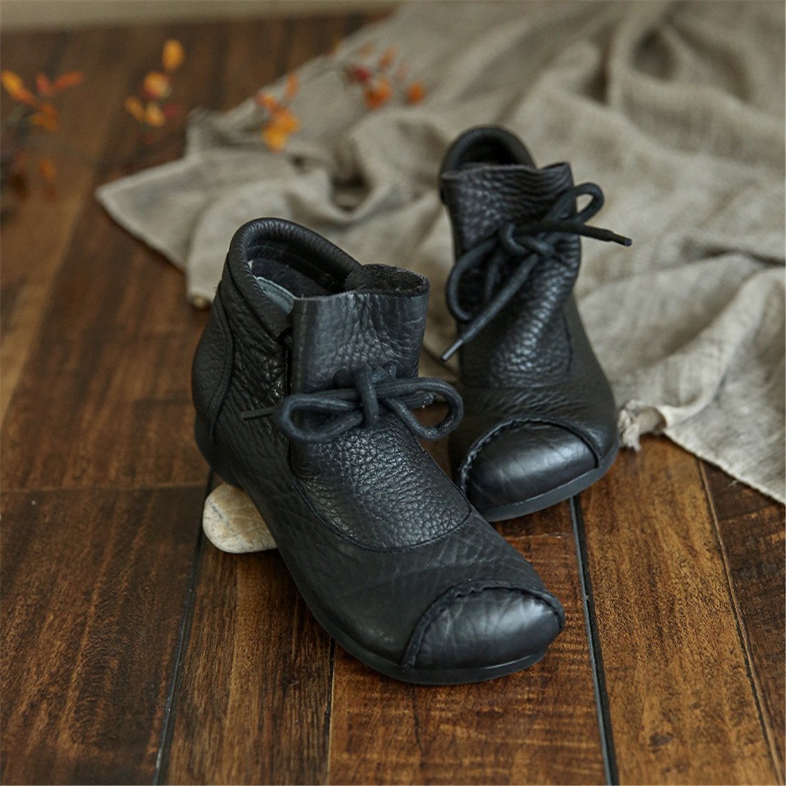 Women's Tall Boots with a Supportive Sole | Smooth Tapered Shaft, Soft Upper for Fall | Size 5-7.5, Black or Coffee