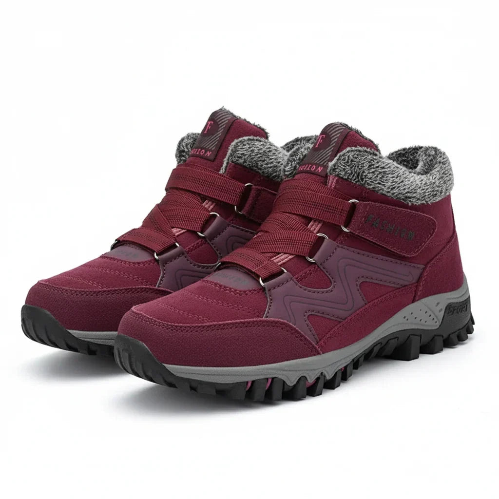 Women's Waterproof Boots with Lugged Outsole | Reinforced Toe Cap and Warm Lining | Sizes 5.5-11, 3 Colors