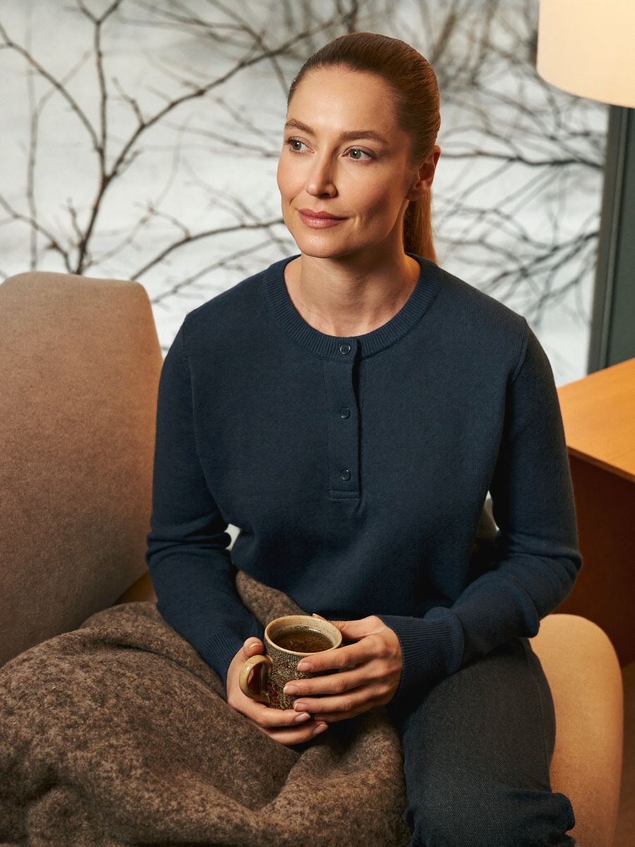 "Grace in our henley tunic"
