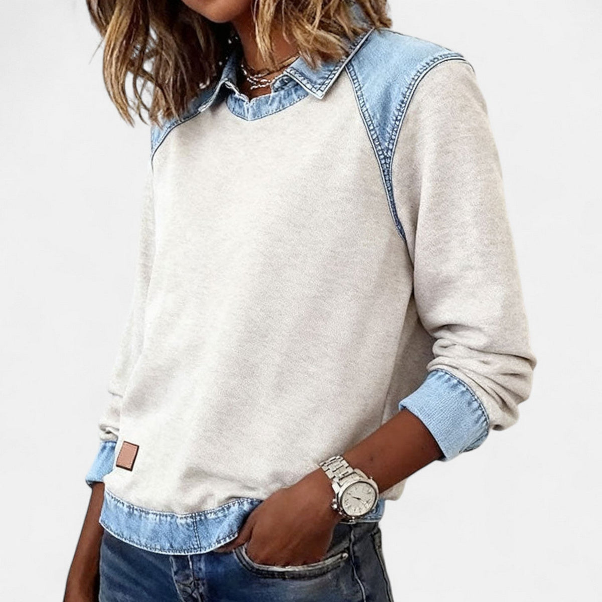 Women's Long Sleeve Tops with a Clean, Minimal Line | Lightweight Breathable Everyday Layer | Size S-3XL, 6 Colors