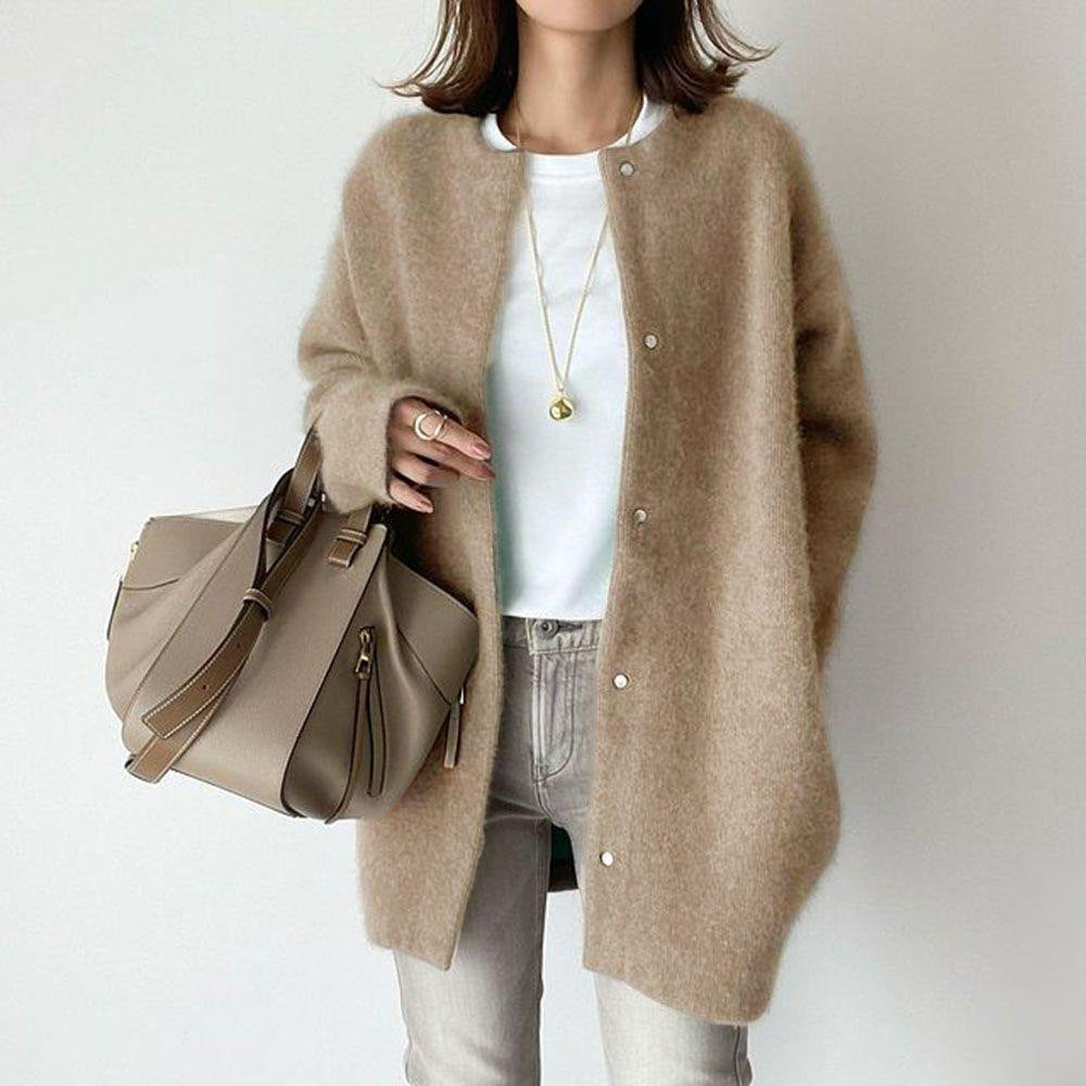 Women's Relaxed Fit Winter Coat with Pockets | Warm Hip-Length Outerwear for Easy Layering | Size XS-2XL