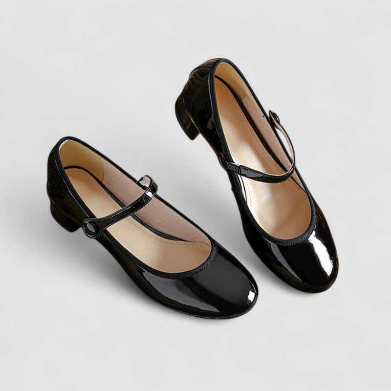 Women's Classic Dress Shoes with Padded Insole | Flexible Lightweight Build, Tapered Toe Line | Size 5.5-8, Black or Red