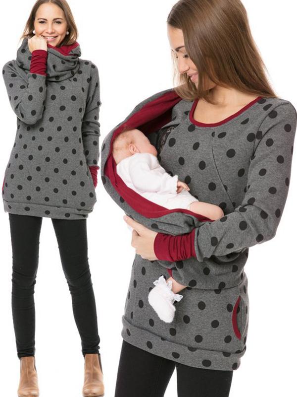 Women's Hoodie | Size S-XL | Grey, Yellow, Burgundy, Grey Polka Dot, Grey Floral Print, Dark Grey and 2 more
