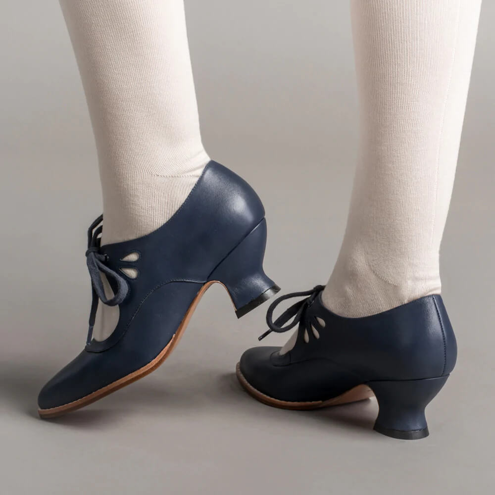Women's Vintage Style Pumps with Ankle Strap | Mid Heel Shoes with a Cushioned Footbed | Size 5.5-9.5, 5 Colors