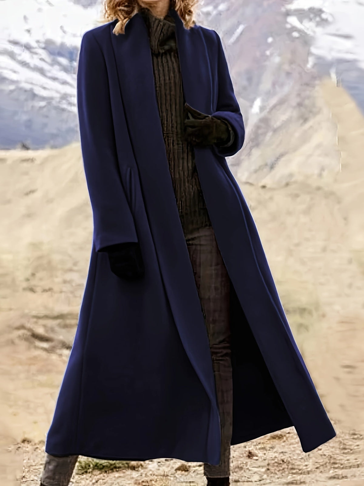 Long Womens Coat with Knit and Longline Cut | For Winter | Size 2XL-XL