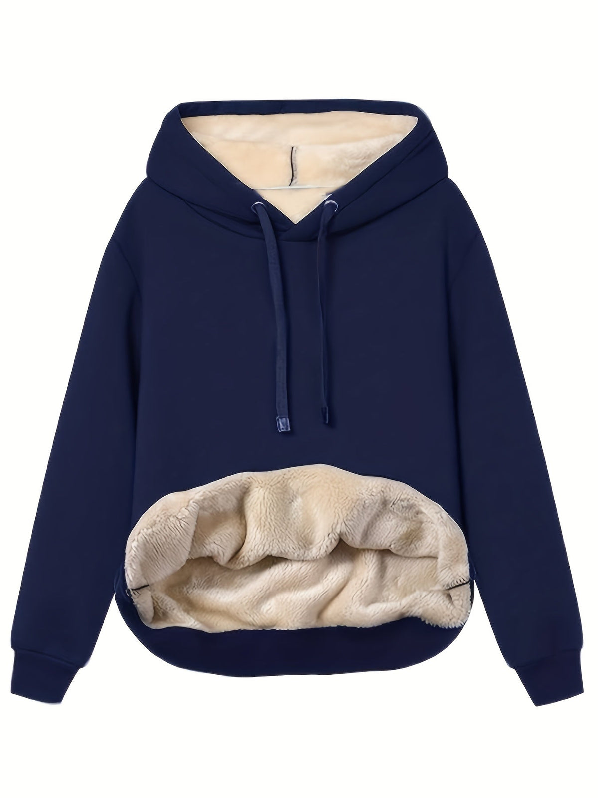 Women's Warm Fleece Hoodie for Winter Cold | Soft Hooded Pullover Sweatshirt for Walks and Lazy Days at Home | Size S-2XL