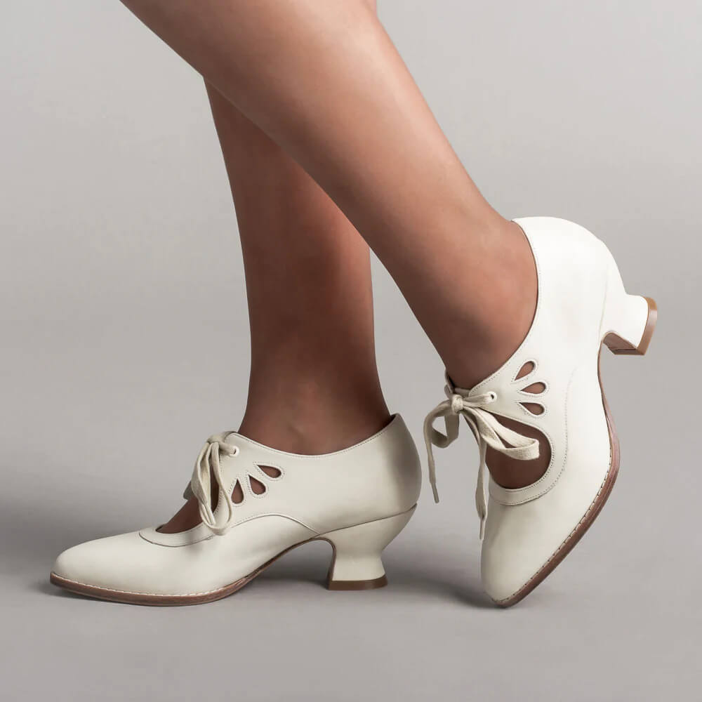 Women's Vintage Style Pumps with Ankle Strap | Mid Heel Shoes with a Cushioned Footbed | Size 5.5-9.5, 5 Colors
