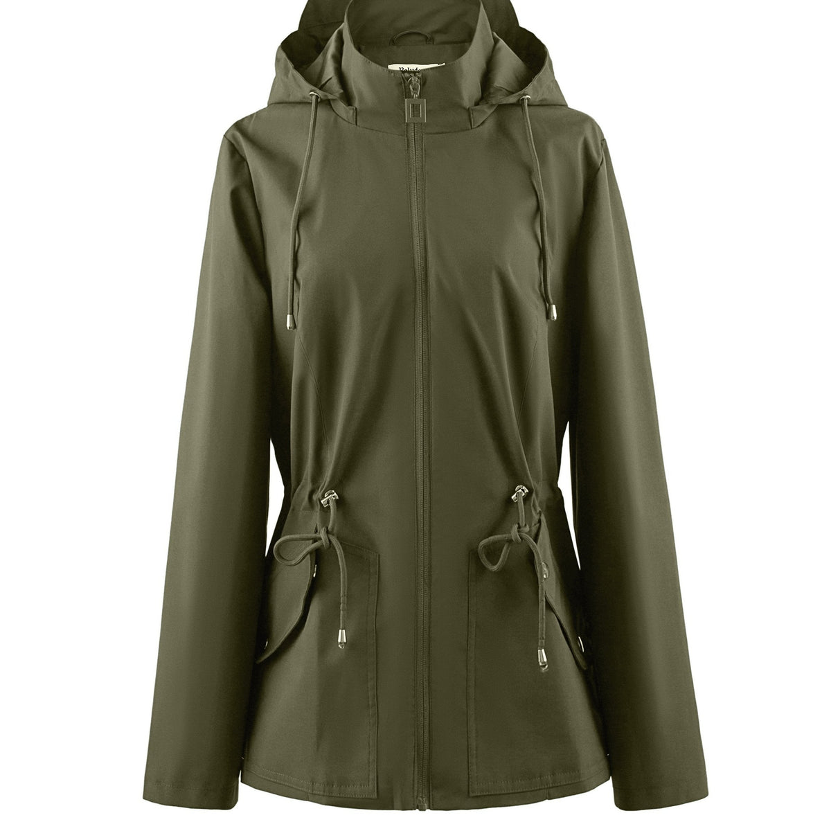 Women's Waterproof Rain Jacket with Hood and Fitted Cut | Drawstring, Pockets, Stretch | For Winter | Size XS-2XL