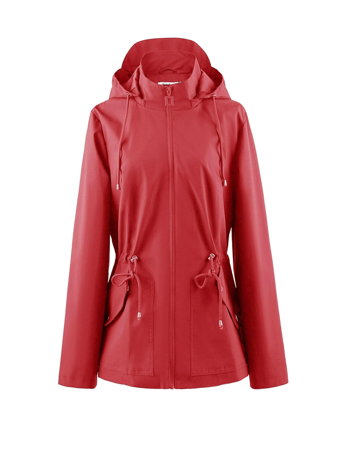 Women's Waterproof Rain Jacket with Hood and Fitted Cut | Drawstring, Pockets, Stretch | For Winter | Size XS-2XL
