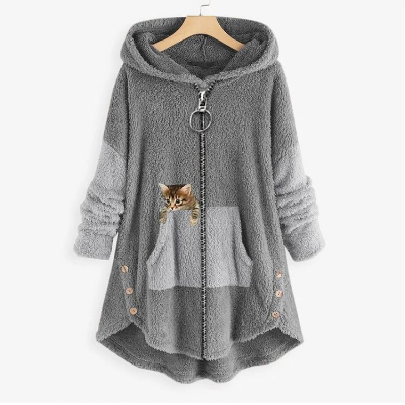 Women's Ultra Soft Plush Hoodie with Relaxed Fit | Warm Winter Sweatshirt for Shopping Days and Cozy Evenings | Size S-5XL
