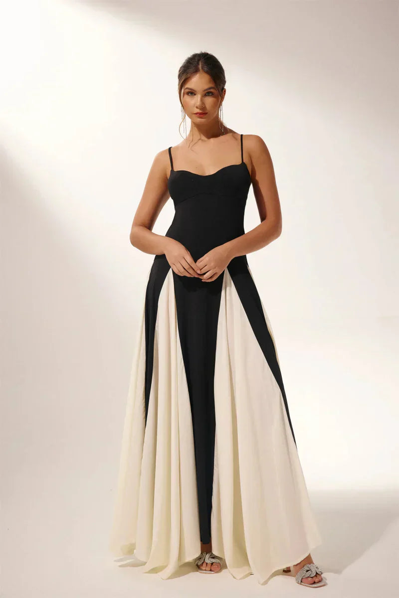 Elegant Maxi Dress with Draped Silhouette