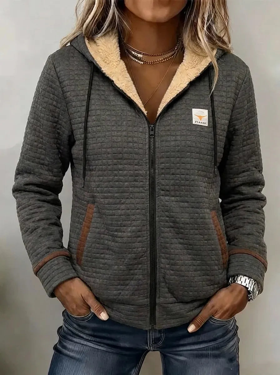 Women's Padded Fleece Winter Jacket with Warm Thermal Lining | Windproof Cut for Cold Days and Between Seasons | Size S-3XL