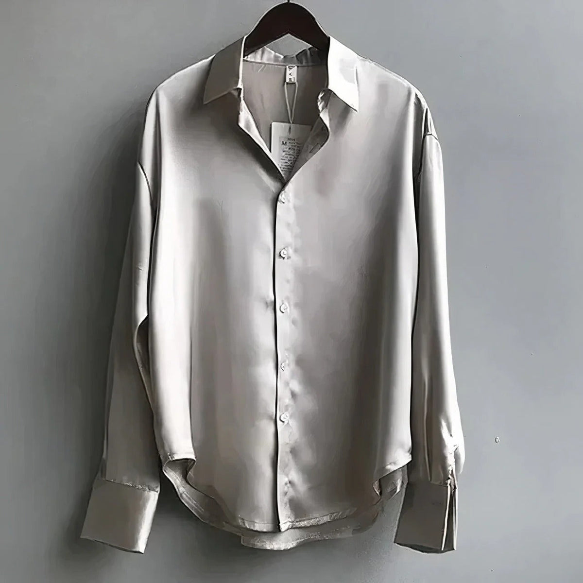 Women's Button Down Blouses with a Point Collar | Long Sleeve Top in Flowy Fabric | Size S-3XL, 4 Colors
