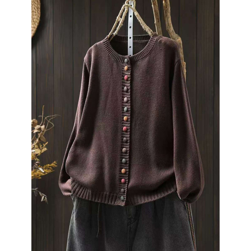 Women's Cardigan with Decorative Buttons | Relaxed Fit Layer to Wear Over Dresses and Tops | One Size, 9 Colors