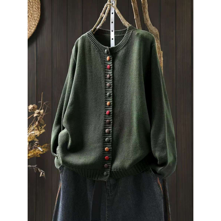 Women's Cardigan with Decorative Buttons | Relaxed Fit Layer to Wear Over Dresses and Tops | One Size, 9 Colors