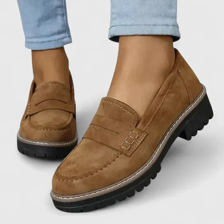 Women's Loafers with Contoured Padded Insole | Cushioned Sole Slip On Shoes for Long Days | Size 6-9.5, 6 Colors