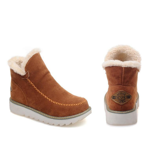 Women's Waterproof Snow Boots with Warm Padded Lining | Mid Calf Shaft, Cushioned Footbed | Size 5.5-12.5