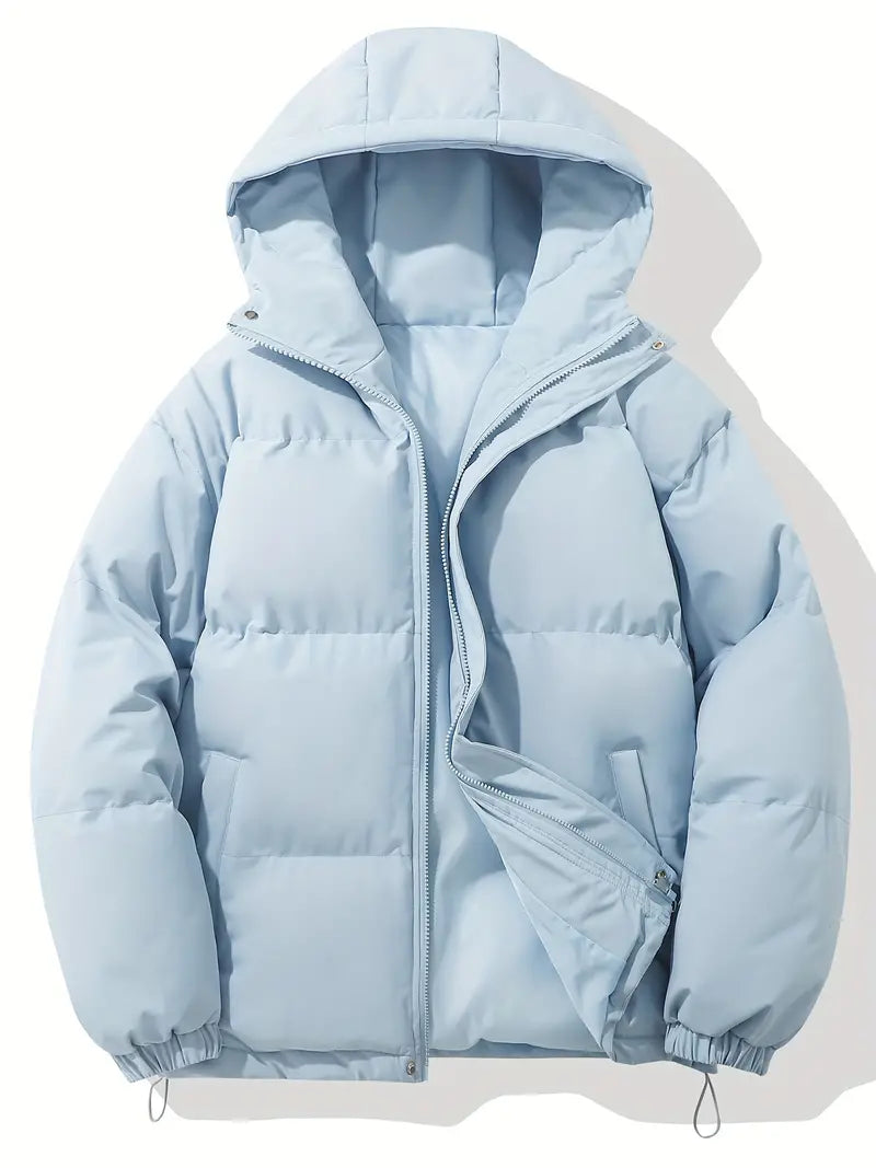 Women's Puffer Jacket with Quilted Panels and Hood | Zip Closure, Pockets, Side Pockets | For Winter | Size S-2XL