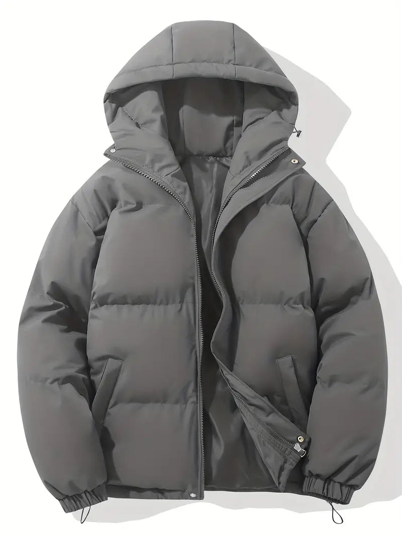 Women's Puffer Jacket with Quilted Panels and Hood | Zip Closure, Pockets, Side Pockets | For Winter | Size S-2XL