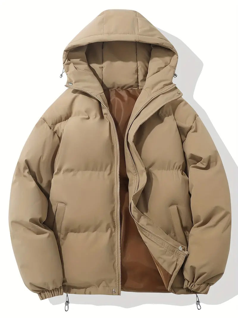 Women's Puffer Jacket with Quilted Panels and Hood | Zip Closure, Pockets, Side Pockets | For Winter | Size S-2XL