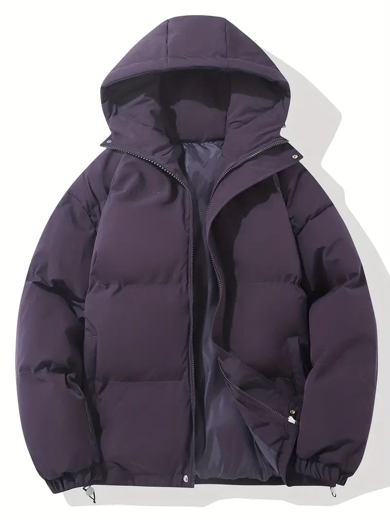 Women's Puffer Jacket with Quilted Panels and Hood | Zip Closure, Pockets, Side Pockets | For Winter | Size S-2XL