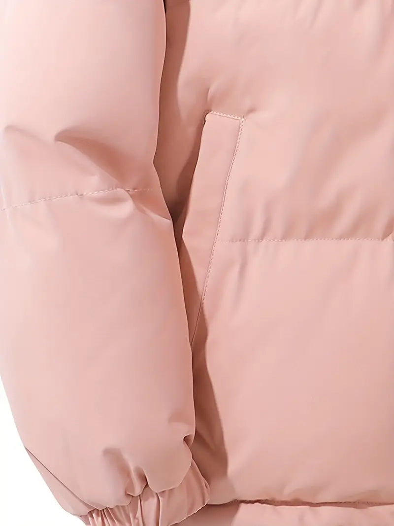 Women's Puffer Jacket with Quilted Panels and Hood | Zip Closure, Pockets, Side Pockets | For Winter | Size S-2XL