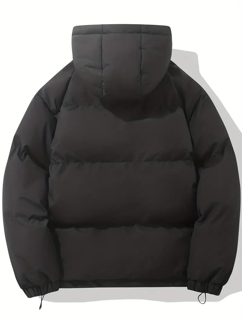 Women's Puffer Jacket with Quilted Panels and Hood | Zip Closure, Pockets, Side Pockets | For Winter | Size S-2XL