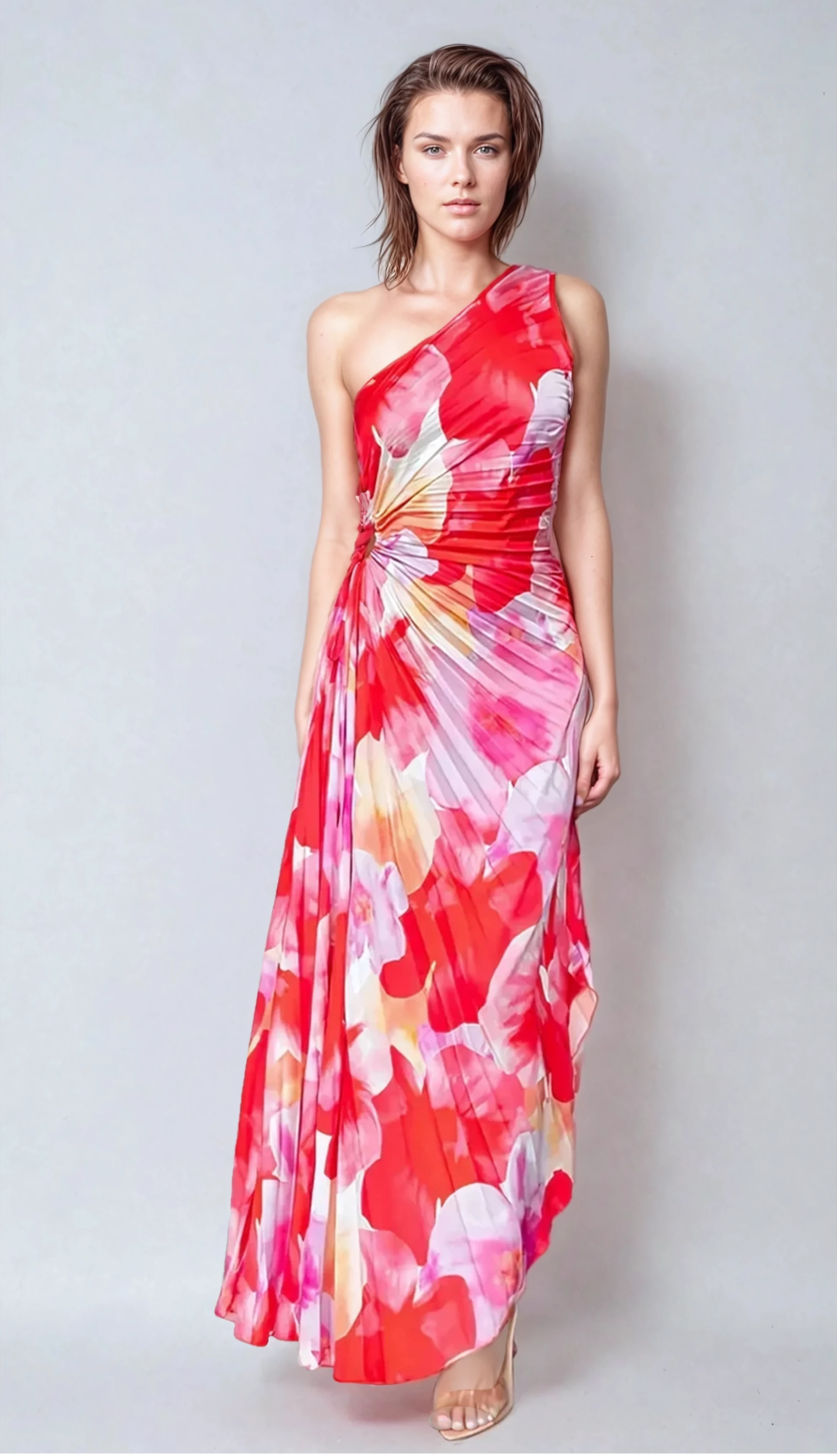A-Line Summer Maxi Dress with Sleeveless Design