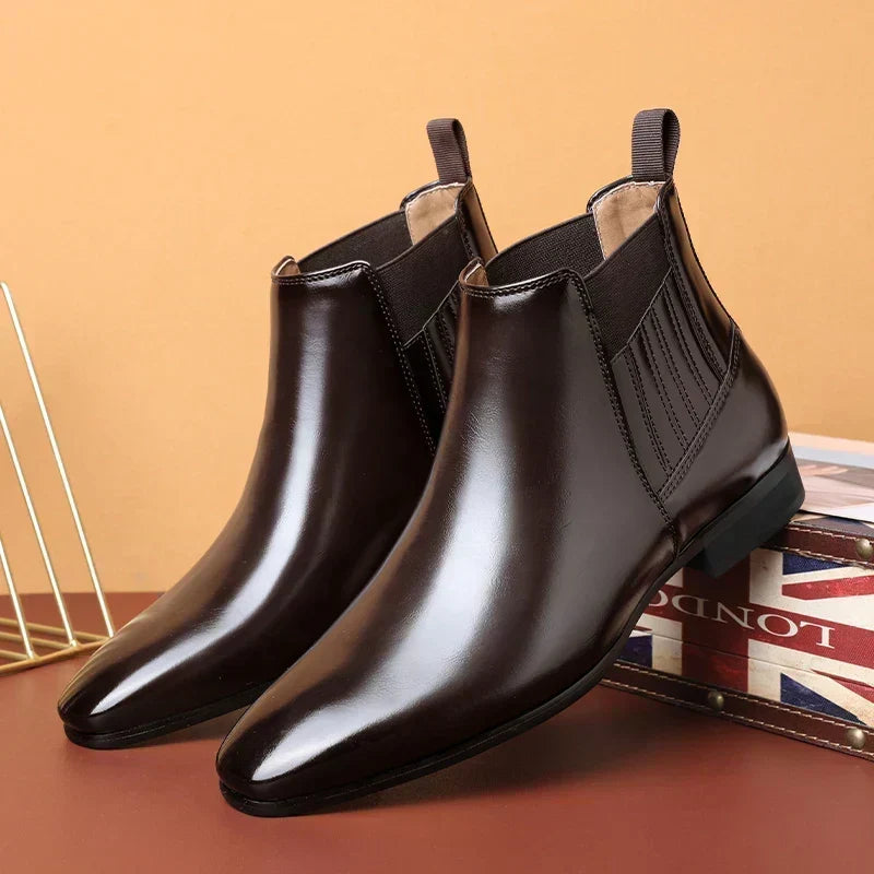 Women's Chelsea Boots with a Pointed Toe | Elastic Side Panels, Pull On Booties with a Back Tab | Size 5.5-10.5, 2 Colors