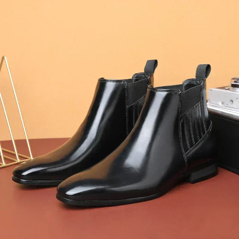 Women's Chelsea Boots with a Pointed Toe | Elastic Side Panels, Pull On Booties with a Back Tab | Size 5.5-10.5, 2 Colors