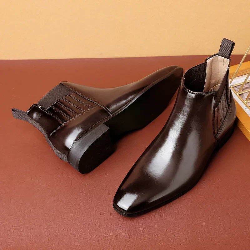 Women's Chelsea Boots with a Pointed Toe | Elastic Side Panels, Pull On Booties with a Back Tab | Size 5.5-10.5, 2 Colors