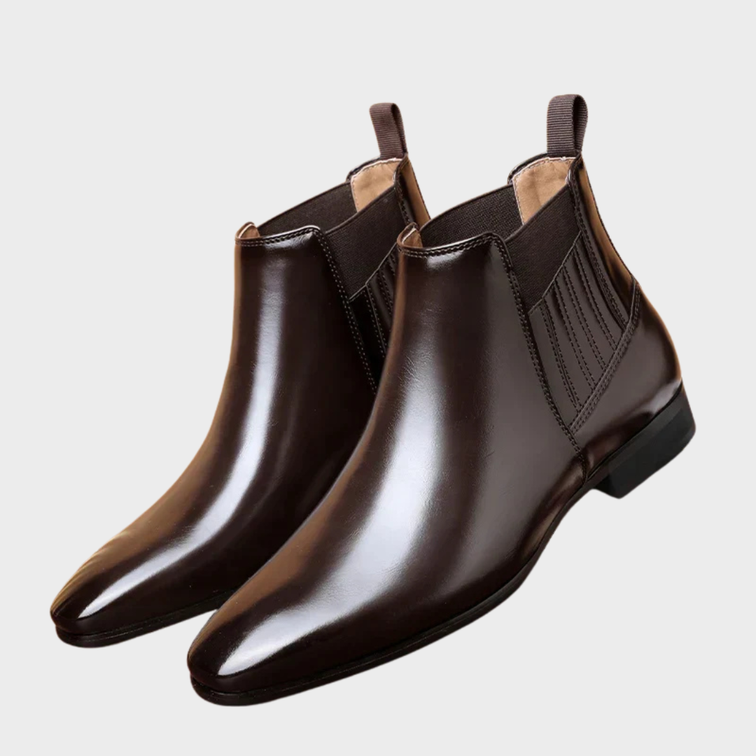 Women's Chelsea Boots with a Pointed Toe | Elastic Side Panels, Pull On Booties with a Back Tab | Size 5.5-10.5, 2 Colors