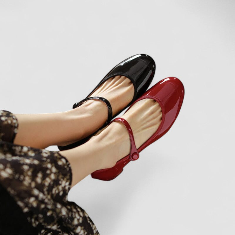 Women's Classic Dress Shoes with Padded Insole | Flexible Lightweight Build, Tapered Toe Line | Size 5.5-8, Black or Red